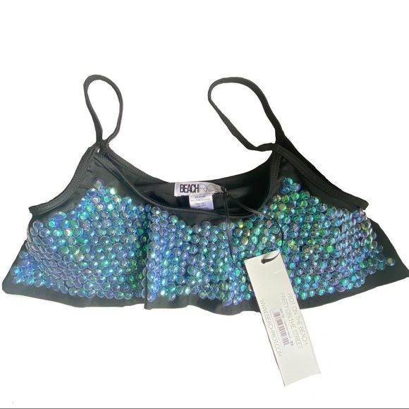 Beach Riot Iridescent Sequin Bikini Top & Bottom - Picture 5 of 11